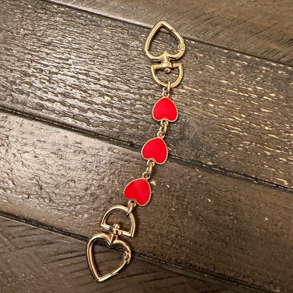 Red Heart Bag Charm Handbag Extender, New - Picture 3 of 8